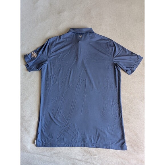 Peter Millar Crown Crafted Performance Polo Mens Large Blue Striped Gameday Cup - Picture 2 of 8